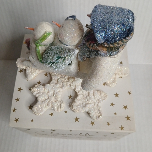Collectable Creations Mini Snow Scenes- Sparkle Wheelbarrow Ride Christmas Decor - Picture 11 of 13